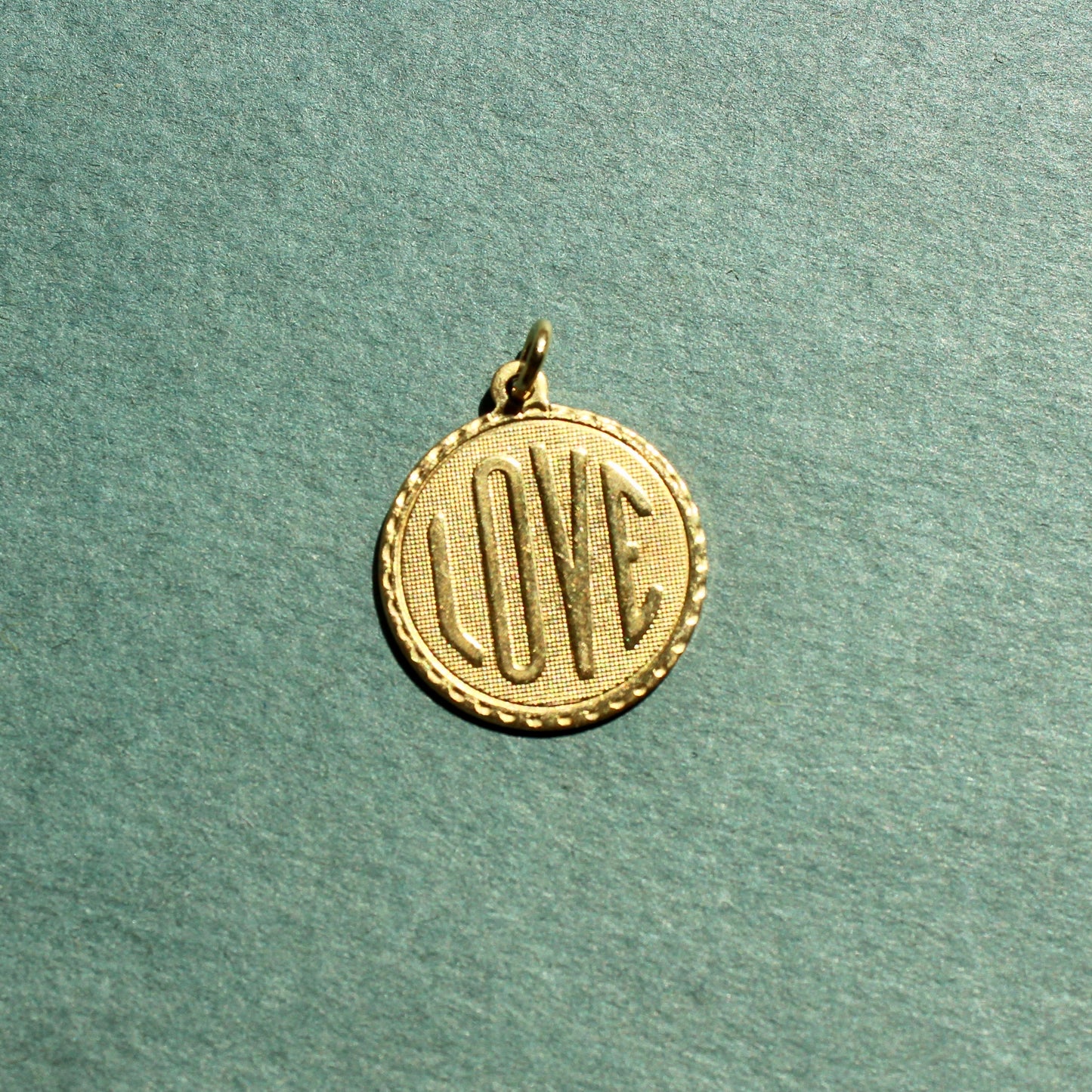 Vintage Love Circle Charm
