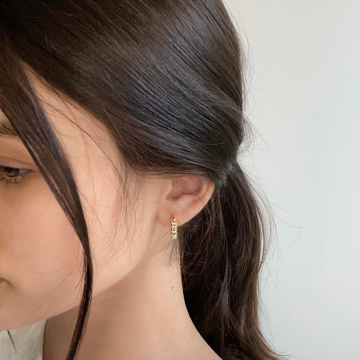 Gold Fill Chain Link Hoops