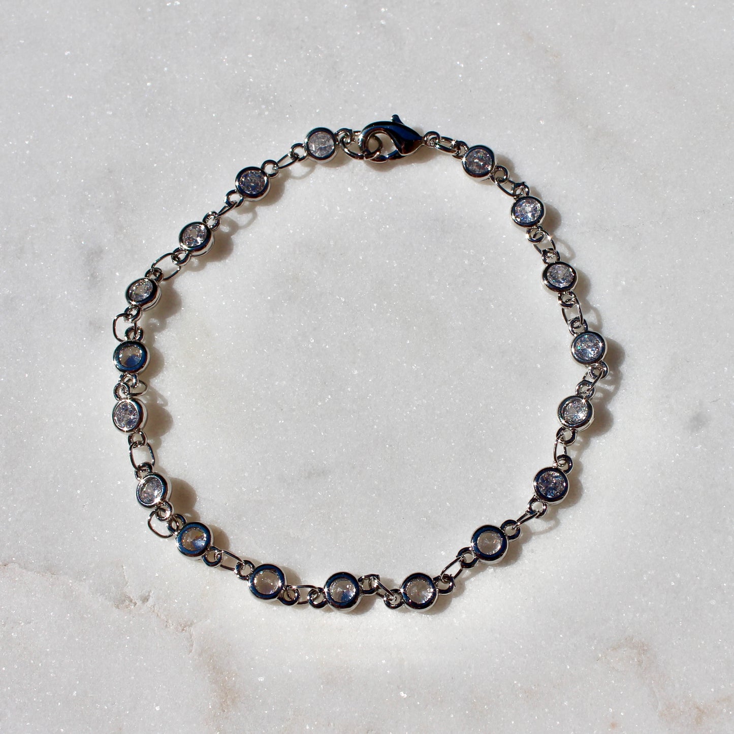 Taylor Cubic Zirconia White Gold Filled Bracelet