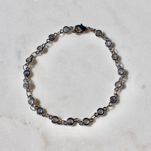 Taylor Cubic Zirconia White Gold Filled Bracelet