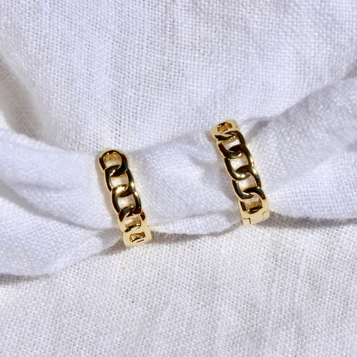 Gold Fill Chain Link Hoops