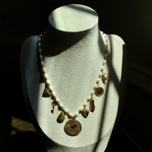 Load image into Gallery viewer, Vintage Pearl Beaded Charm Necklace
