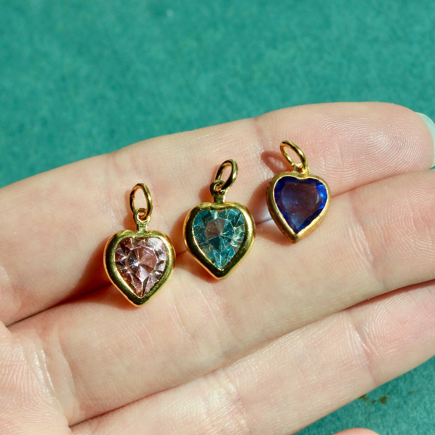 Vintage Swarovski Heart Charms