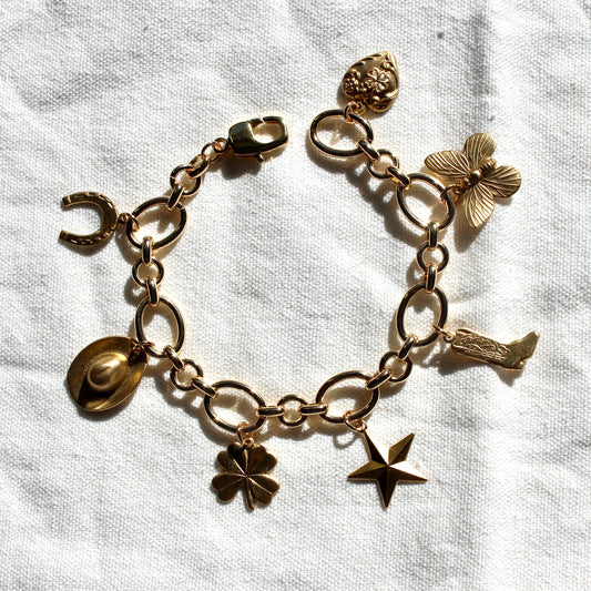 Vintage Western Themed Charm Bracelet