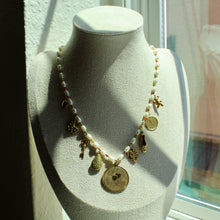 Load image into Gallery viewer, Vintage Pearl Beaded Charm Necklace
