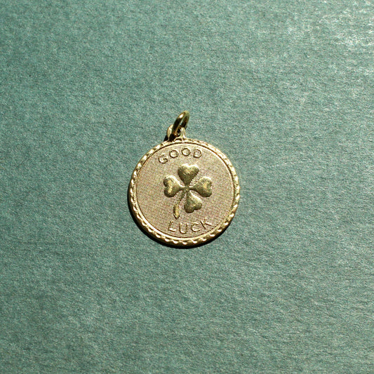 Vintage Good Luck Circle Charm