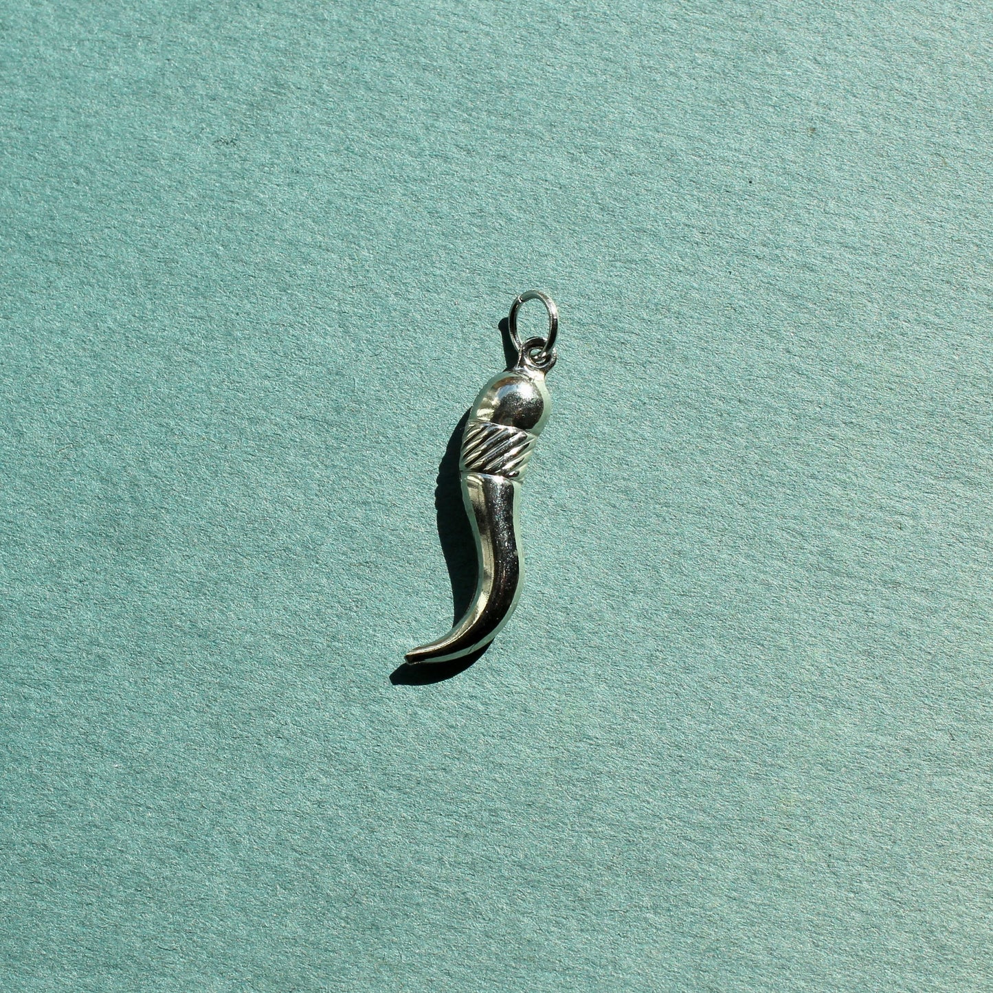 Vintage Silver Italian Horn Charm