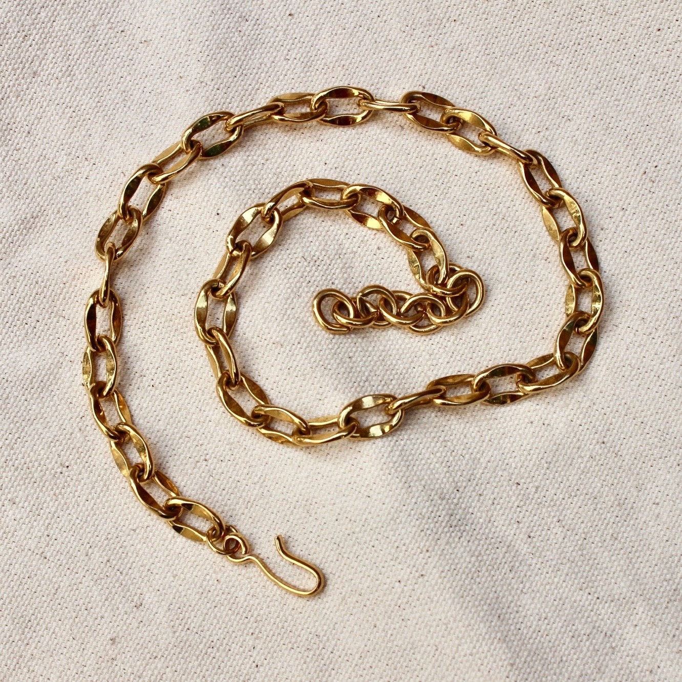 Vintage Gold Chunky Chain - Vintage Gold Plated Chunky Chain Necklace - Gold Chain Necklace