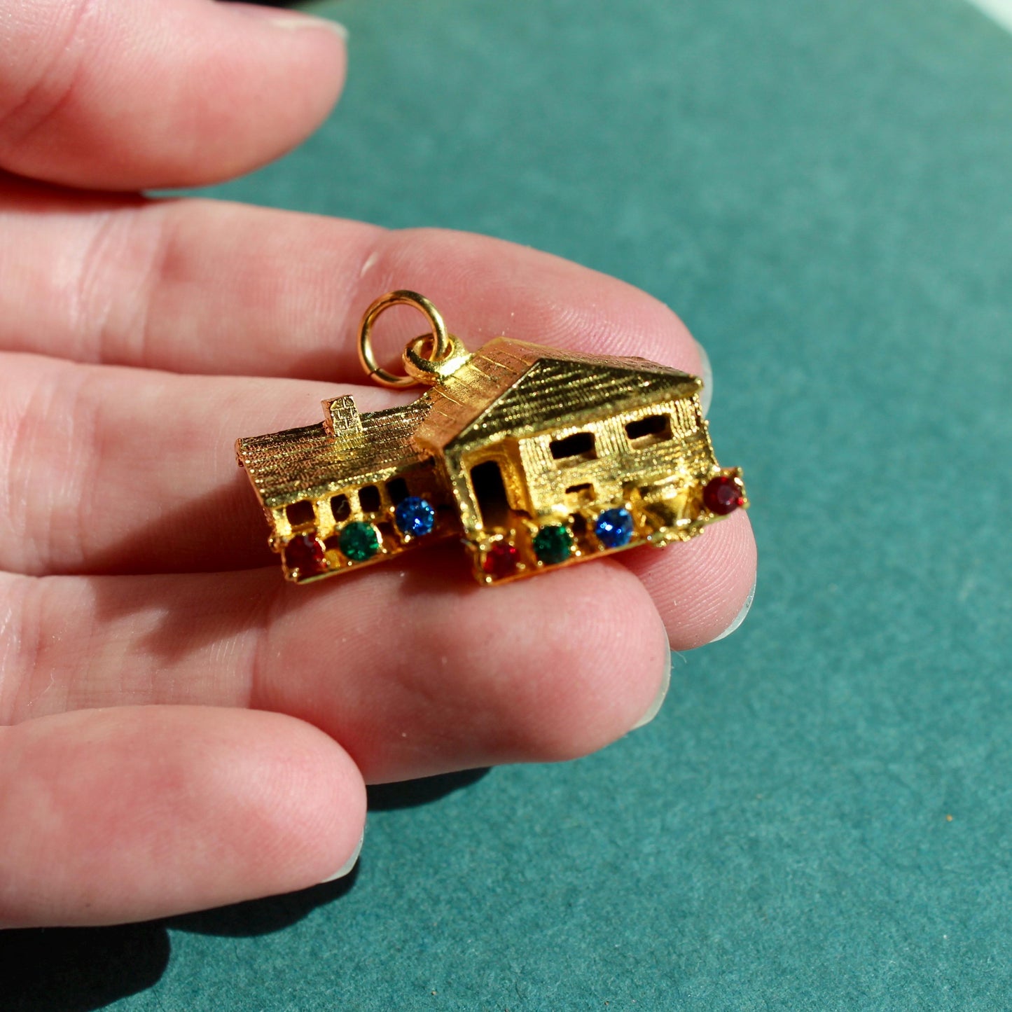 Vintage Hobco House of Borvani "Dream House" 3D Charm - Vintage Gold Plated House Charm