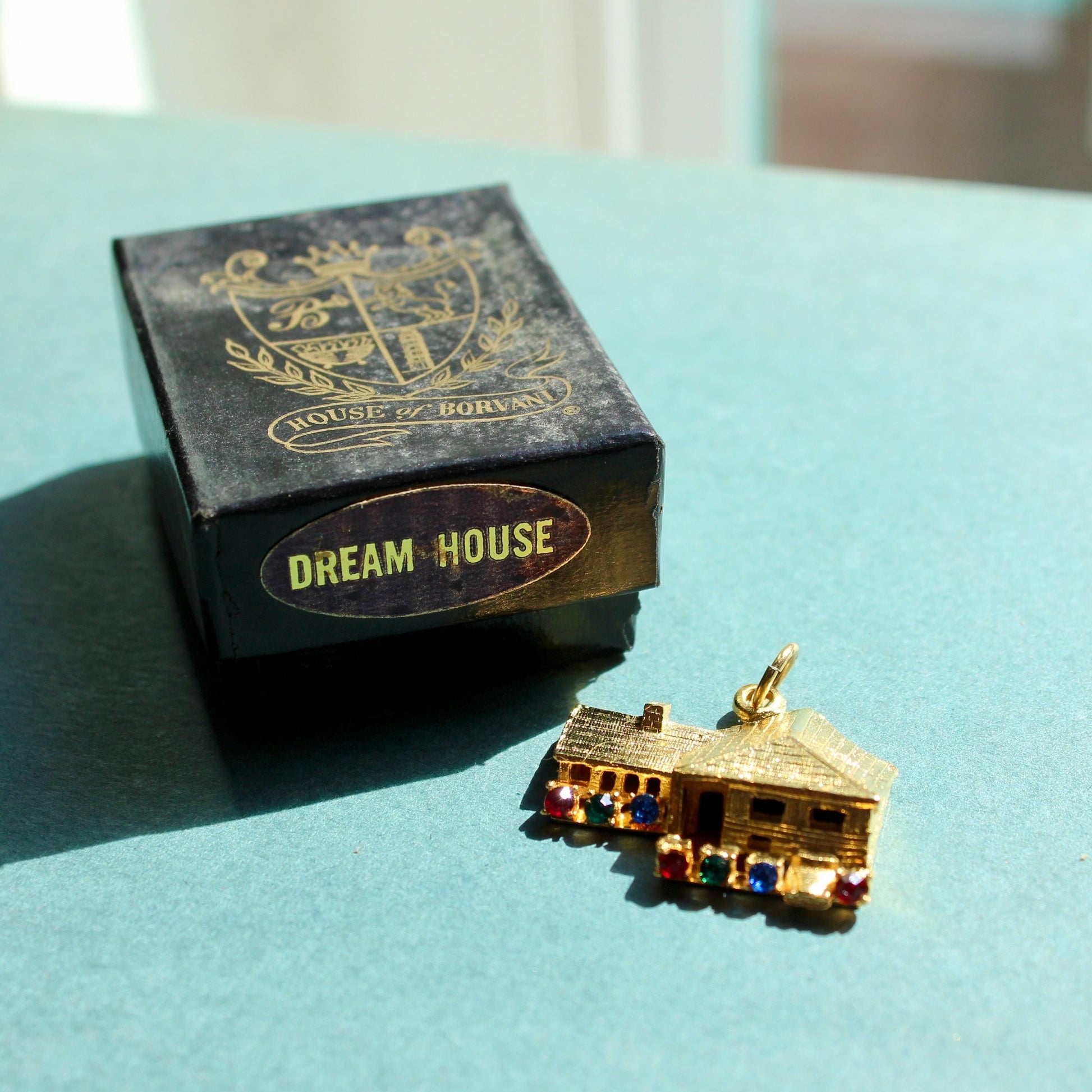 Vintage Hobco House of Borvani "Dream House" 3D Charm - Vintage Gold Plated House Charm