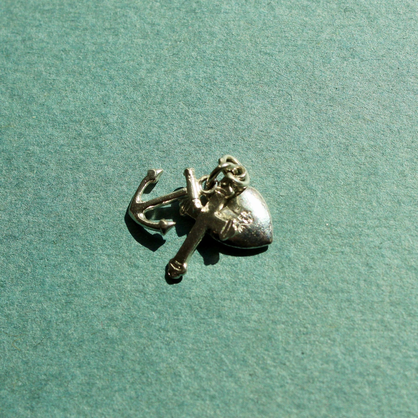Vintage Faith Love and Hope Sterling Silver Charm - Vintage Sterling Silver Charms