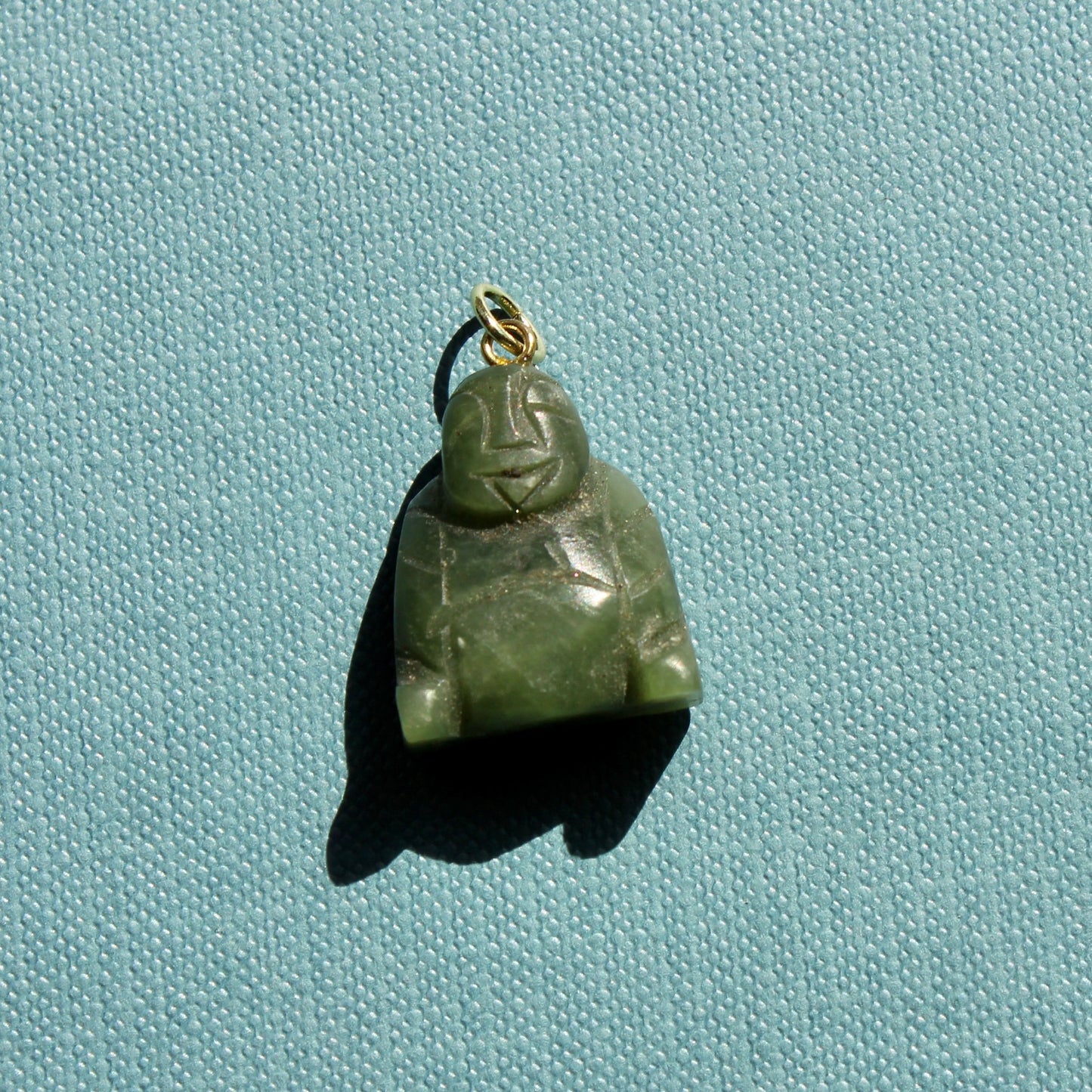 Vintage Carved Jade Buddha Charm