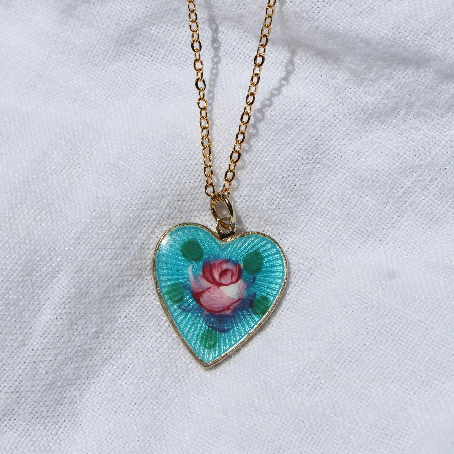 Vintage Sarah Coventry Blue Heart Necklace