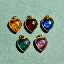 Load image into Gallery viewer, Vintage Colorful Acrylic Heart Charms
