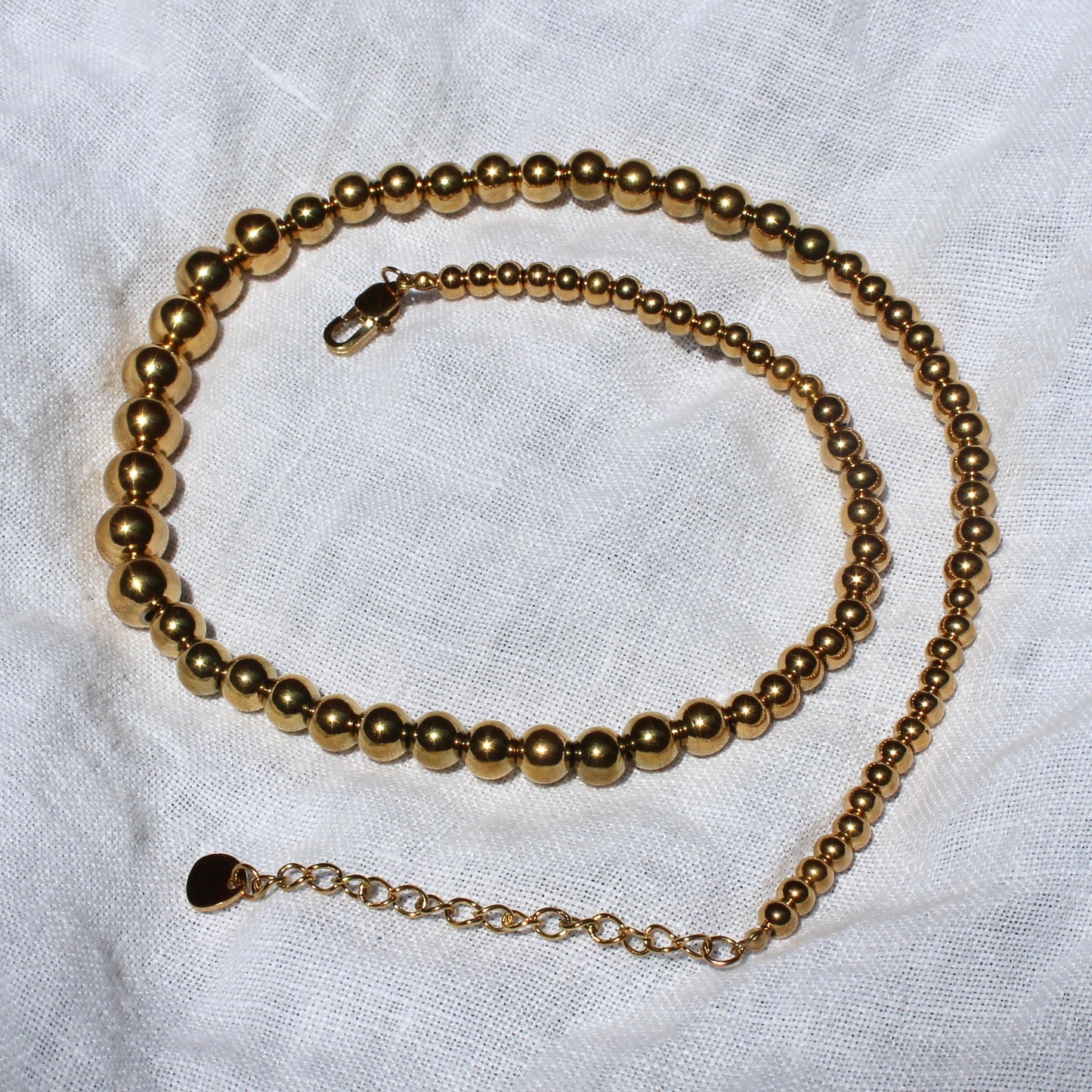 Gold Bead Chain Necklace