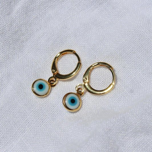 Mini Evil Eye Hoop Earrings