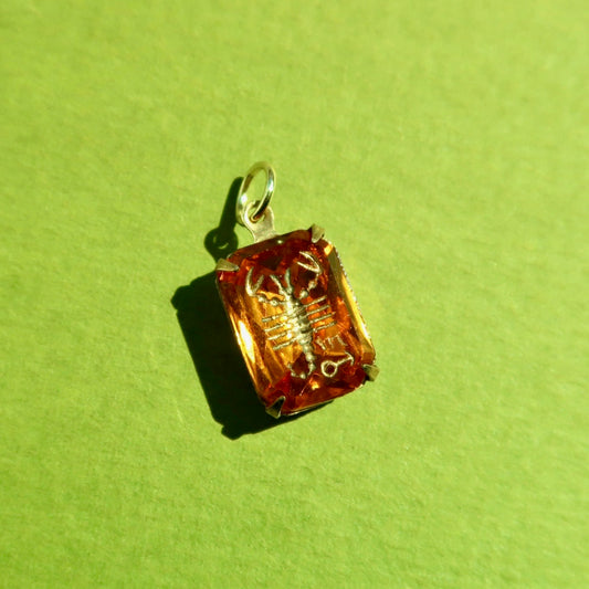 Vintage Scorpio German Intaglio Charm