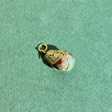 Load image into Gallery viewer, Vintage Floral Cloisonné Charm - Vintage Cloisonné Charm - Vintage Floral Drop Charm

