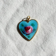 Load image into Gallery viewer, Vintage Guilloche Heart Pendant Charm - Sarah Coventry Guilloche Heart Charm
