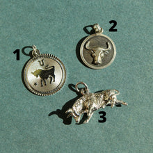 Load image into Gallery viewer, Vintage Sterling Silver Taurus Zodiac Charm - Silver Taurus Charm - Vintage Zodiac Charm
