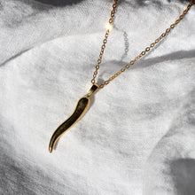 Load image into Gallery viewer, Gold Italian Horn Necklace
