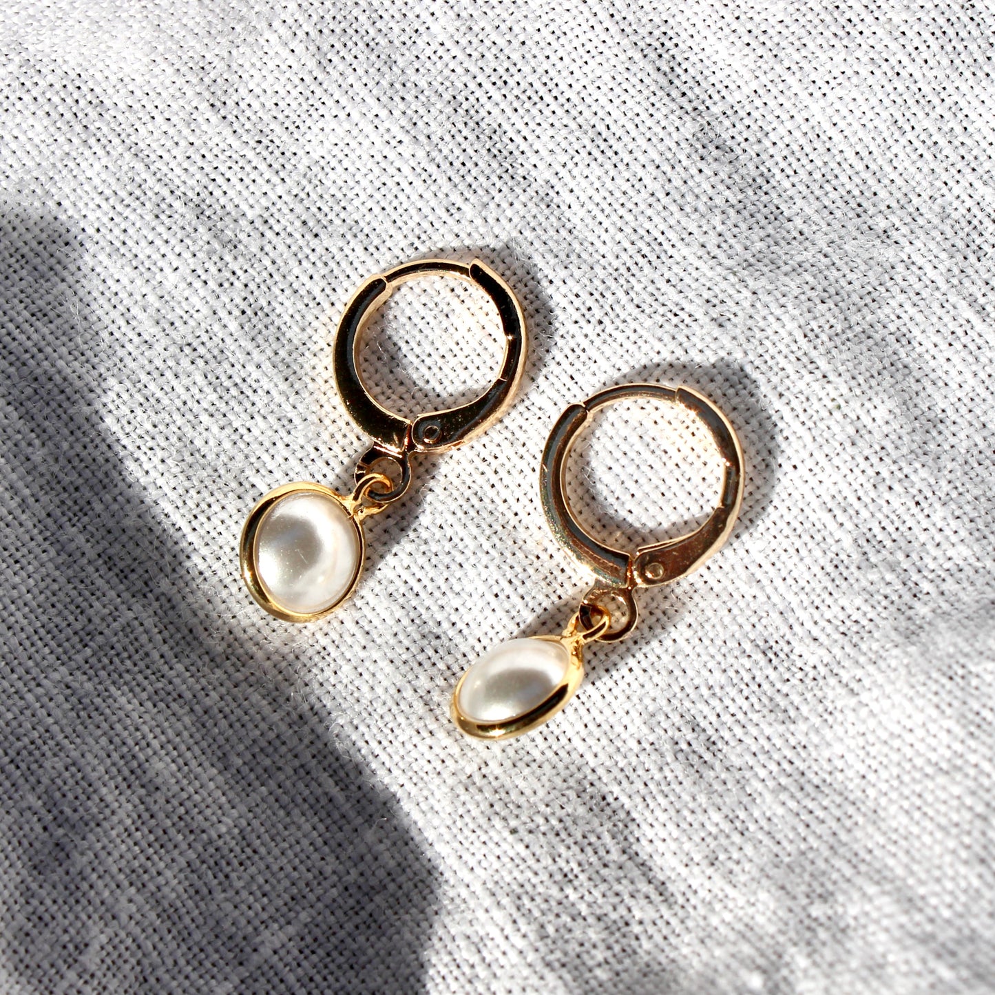 Mini Pearl Hoops