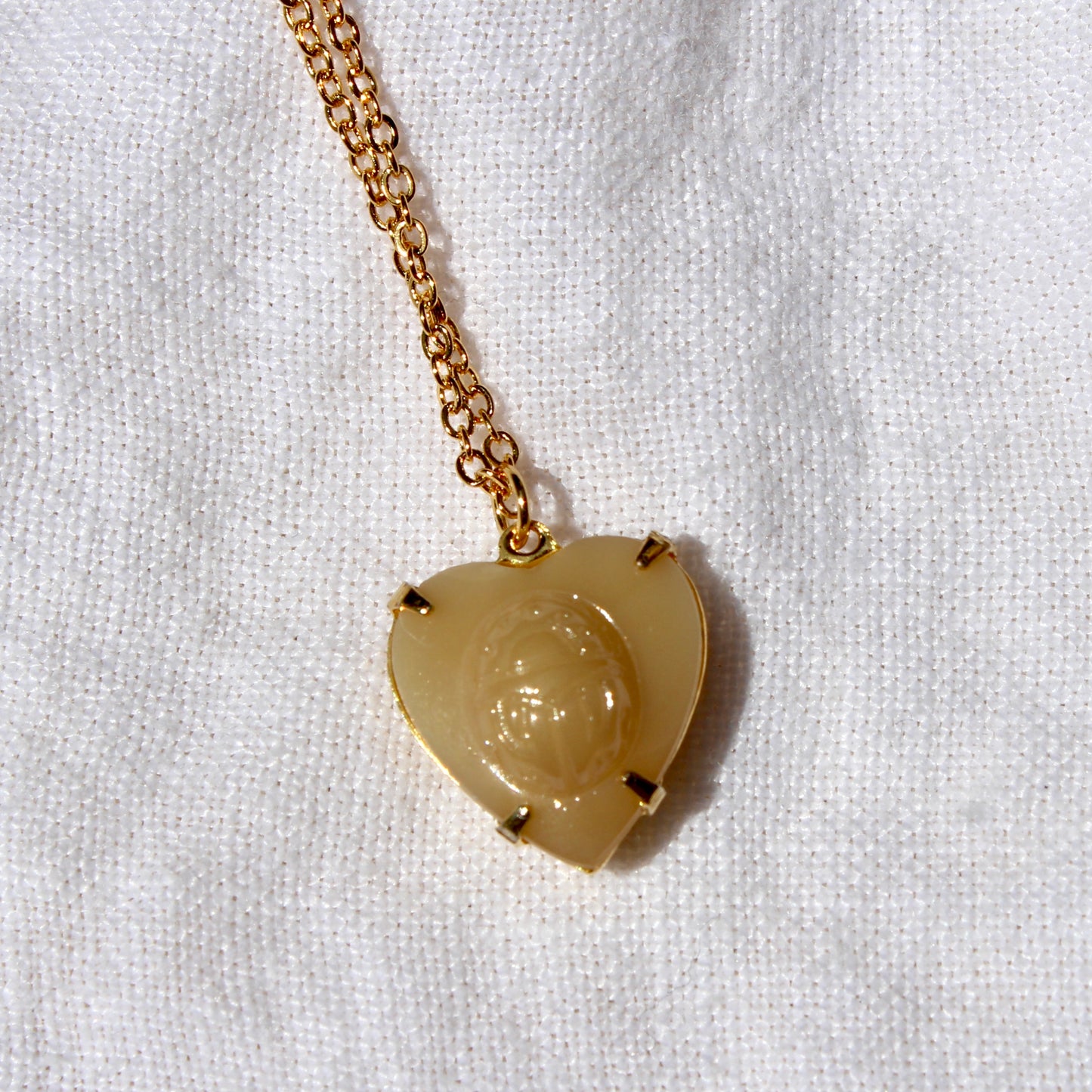 Vintage Scarab Pendant Necklace