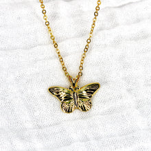 Load image into Gallery viewer, Vintage Gold Butterfly Pendant
