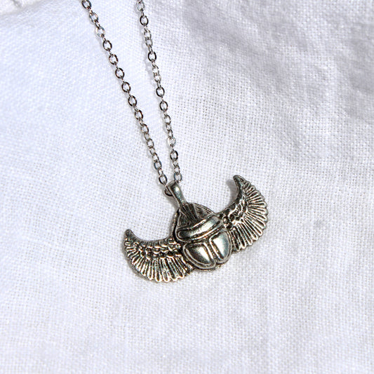 Winged Scarab Necklace