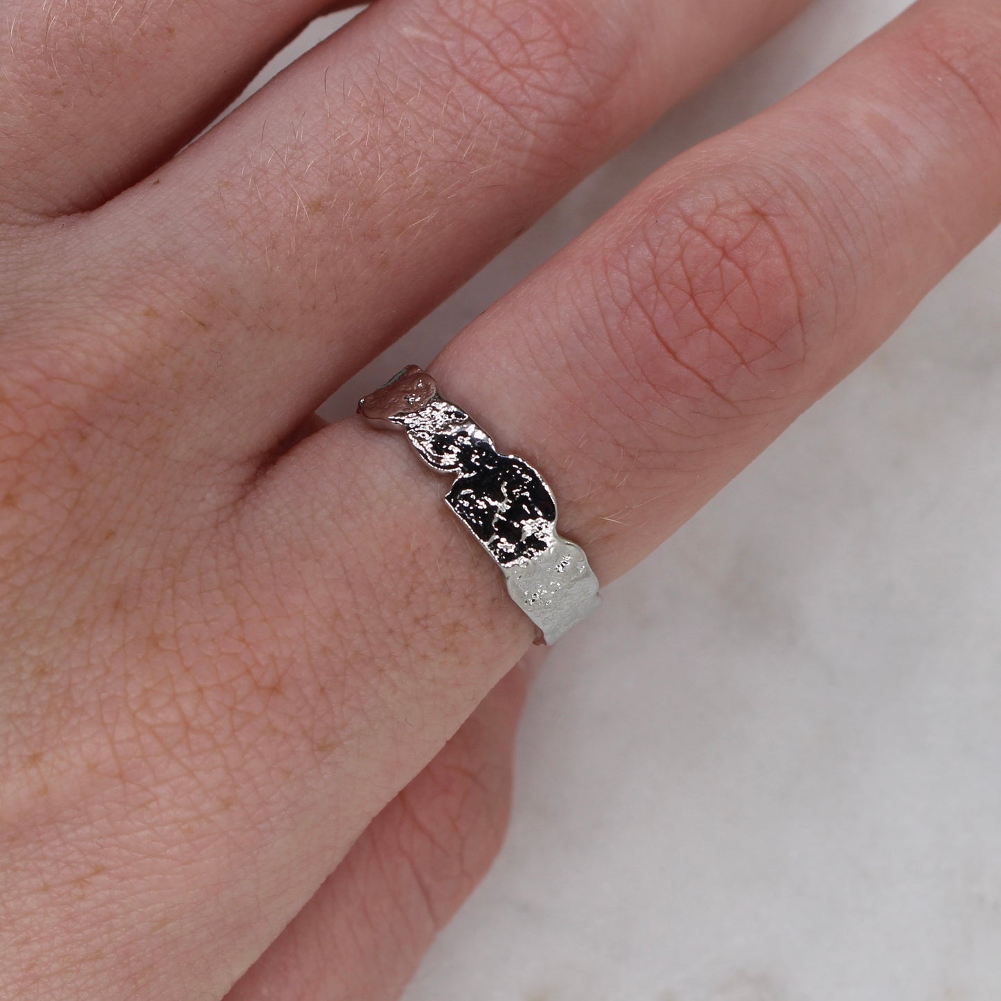 Hammered Silver Ring