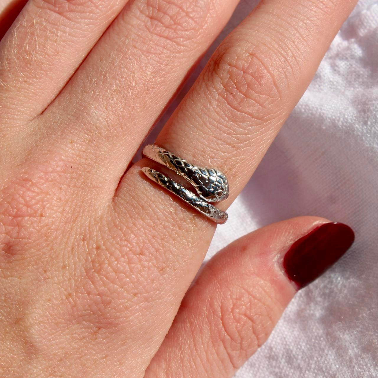 Silver Wrap Snake Ring