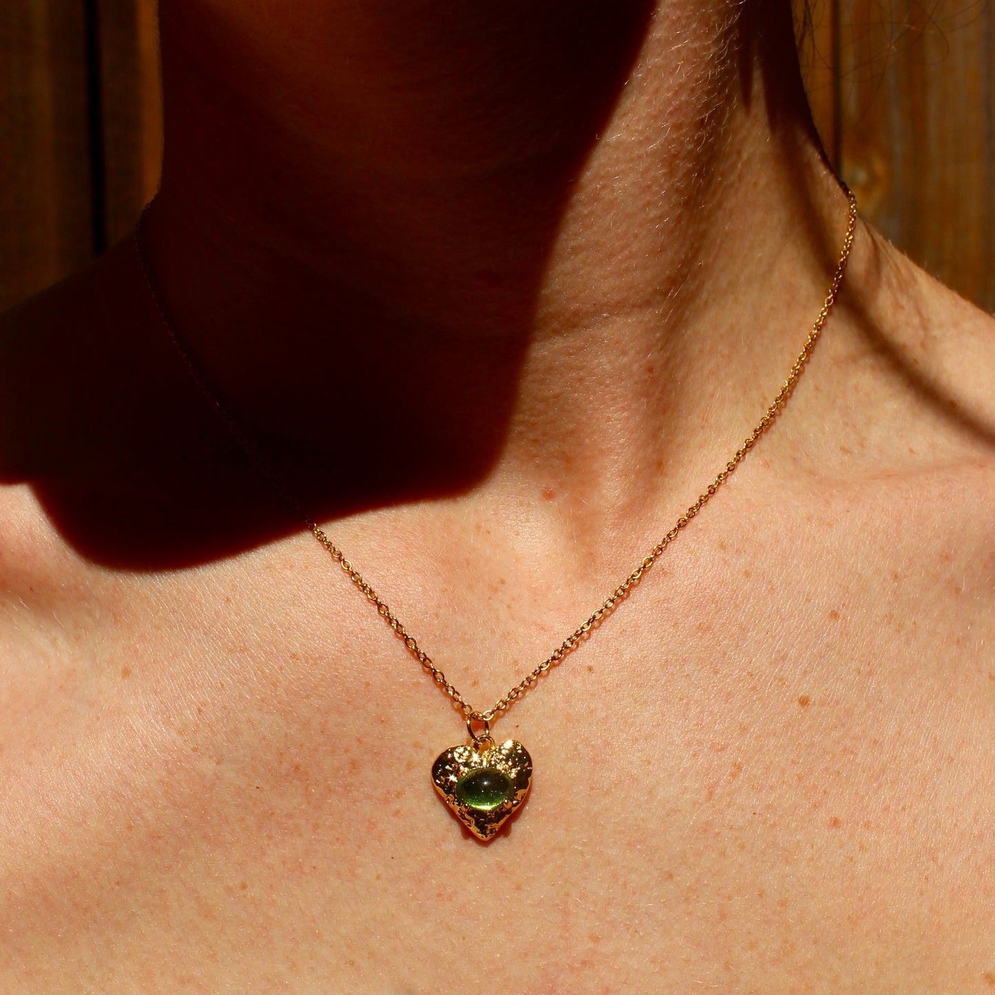 Sage Heart Pendant Necklace