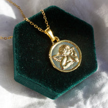 Load image into Gallery viewer, Angel Coin Pendant Necklace

