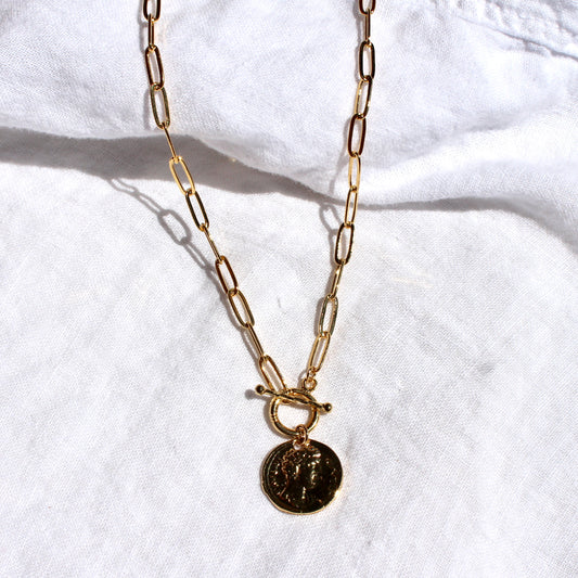 Allegra Coin Toggle Necklace