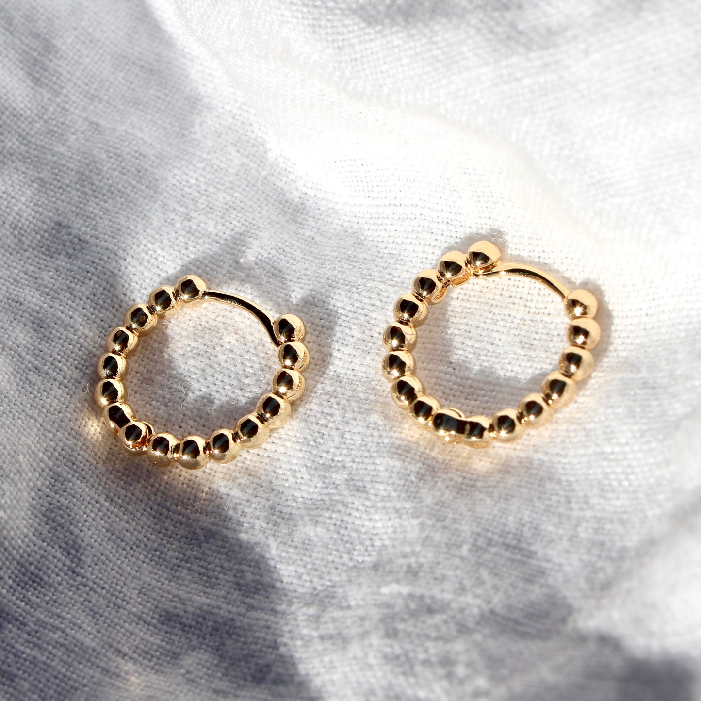 Gold Bubble Hoops