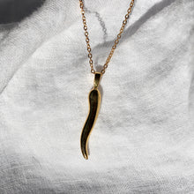 Load image into Gallery viewer, Gold Italian Horn Necklace
