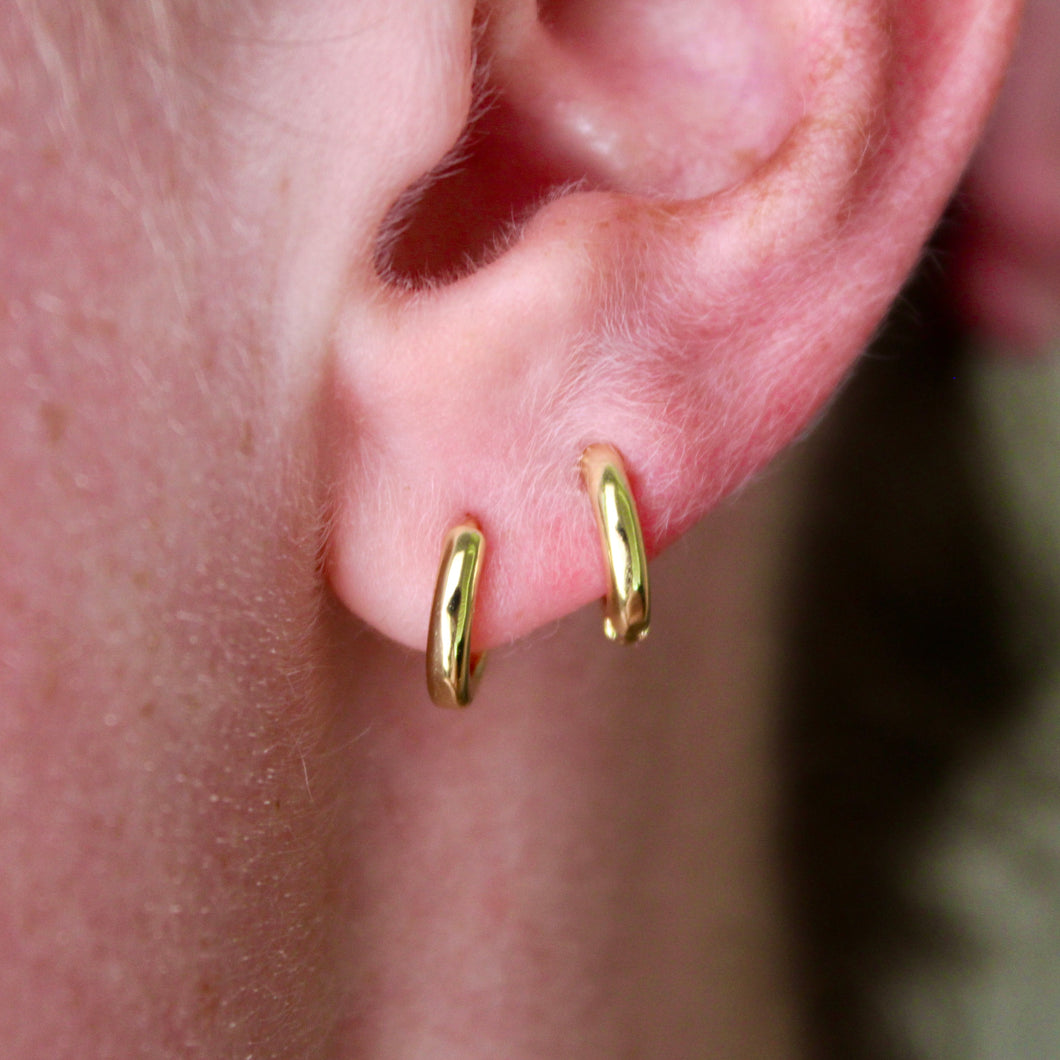 Tiny Gold Filled Huggie Hoop Earrings