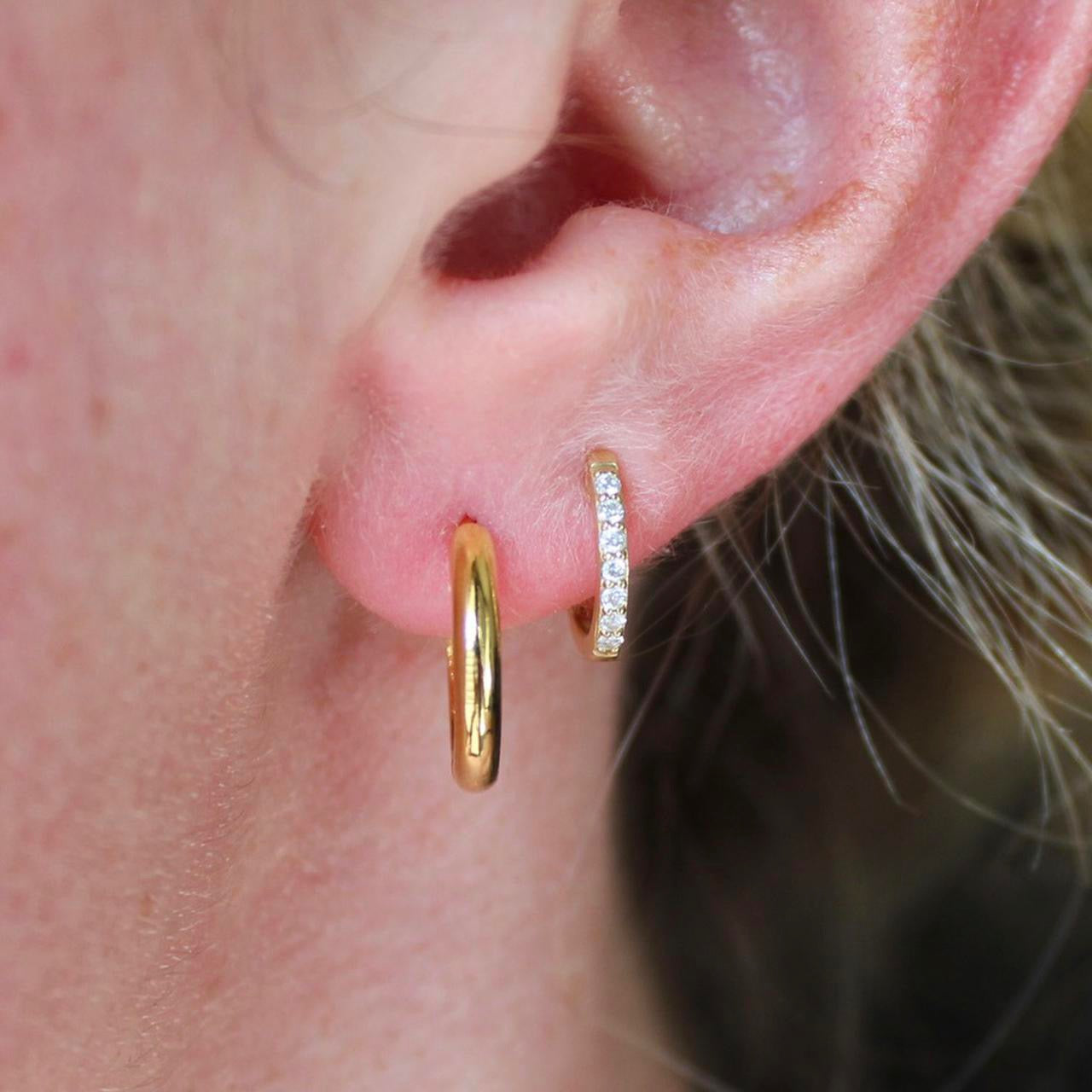 Medium Skinny Hoop Earrings