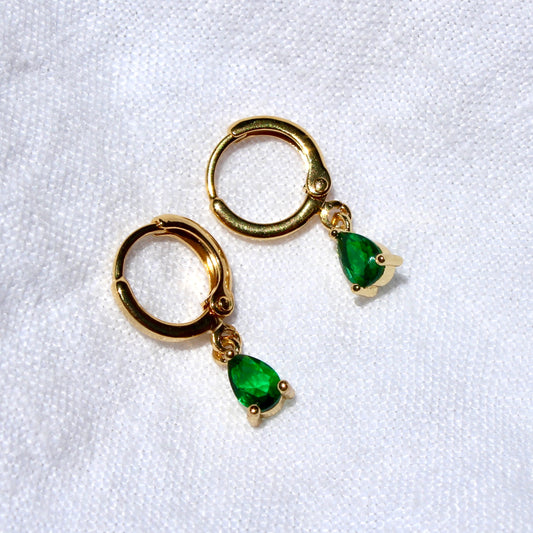 Ivy Drop Hoop Earrings