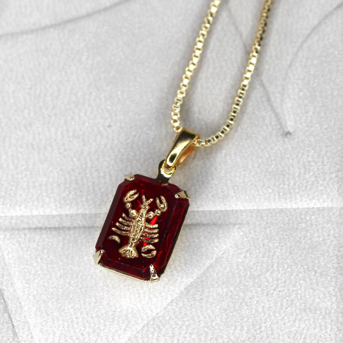 Vintage Cancer Zodiac Necklace