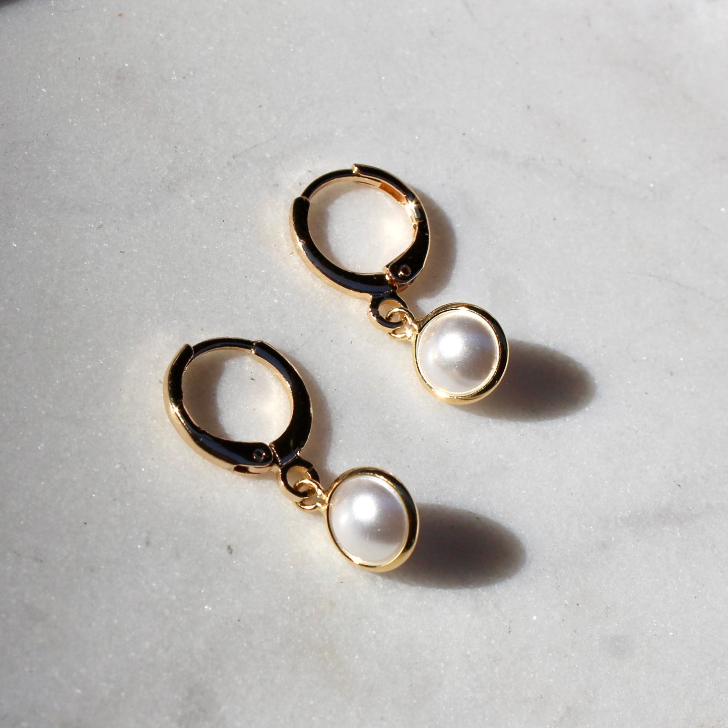 Mini Pearl Hoops