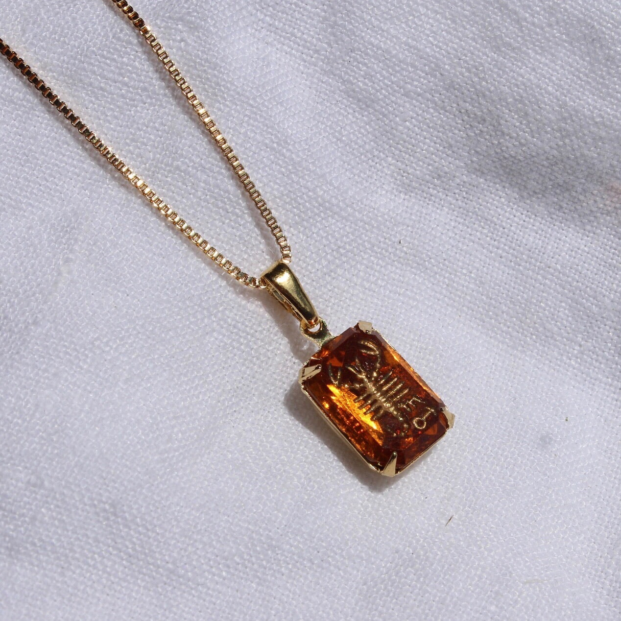 Vintage Scorpio Zodiac Necklace