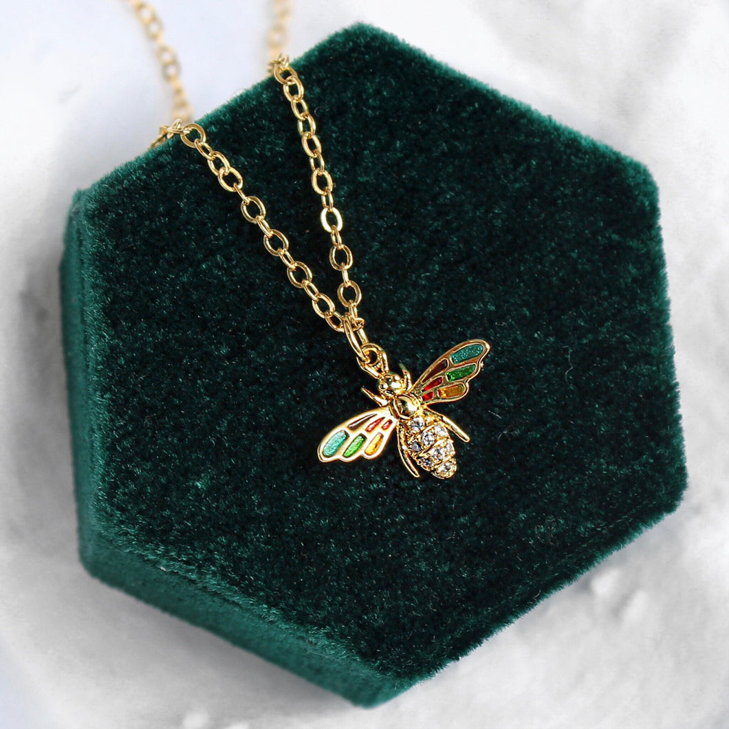 Colorful Mini Bee Necklace