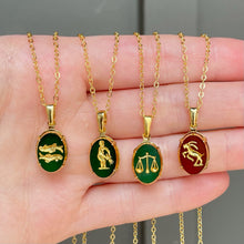 Load image into Gallery viewer, Vintage Oval Zodiac Necklace
