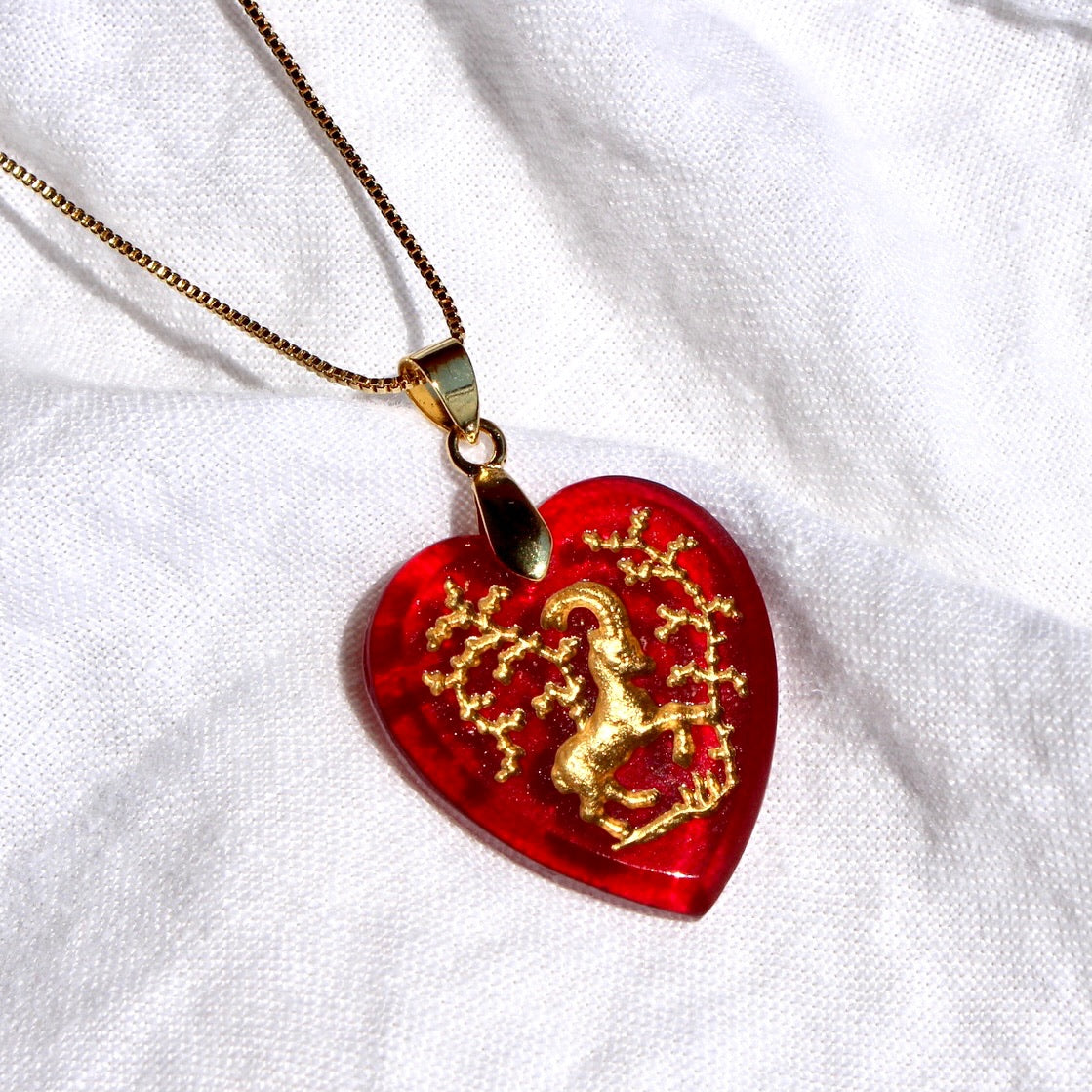 Vintage Zodiac Heart Necklace