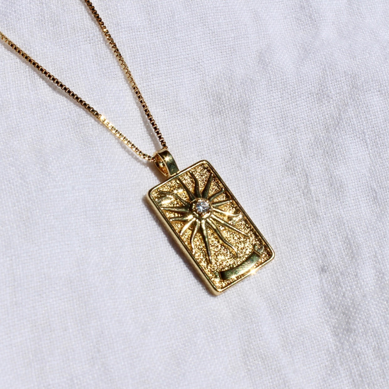 Tarot Card Pendant Necklace - The Sun