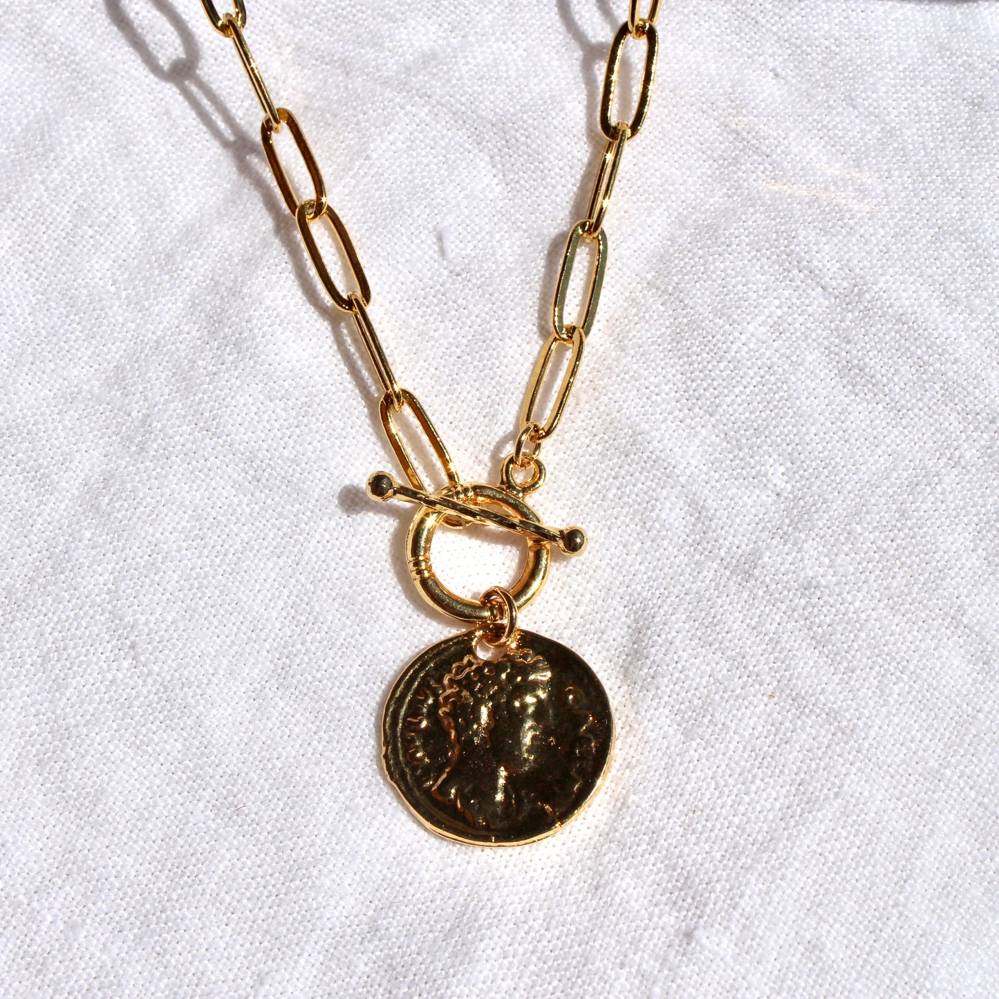 Allegra Coin Toggle Necklace