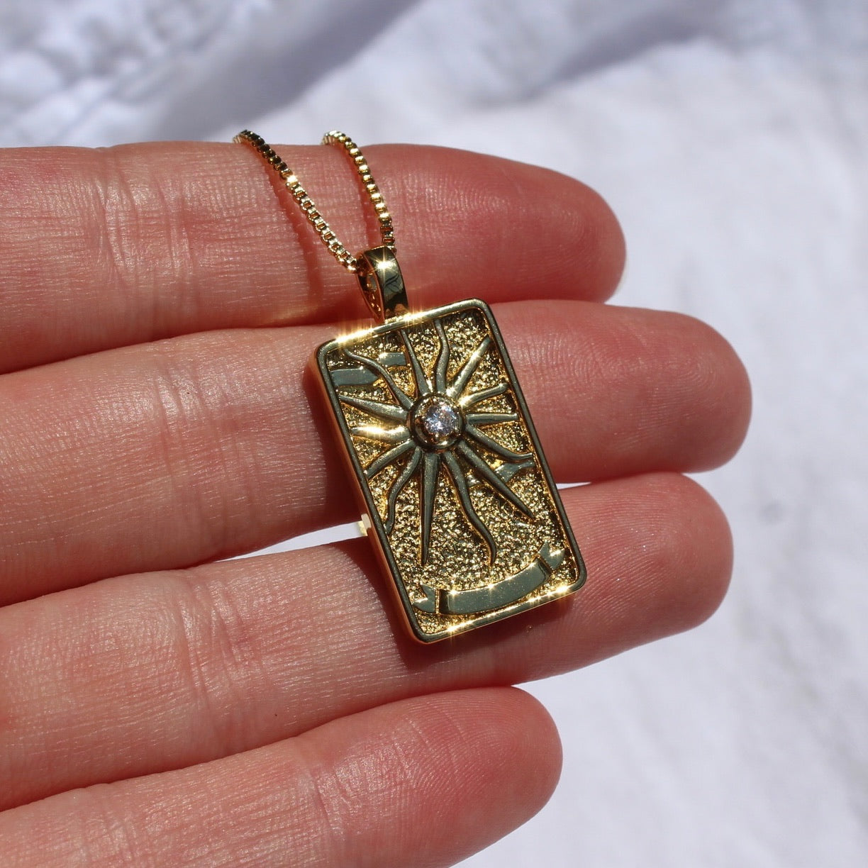 Tarot Card Pendant Necklace - The Sun