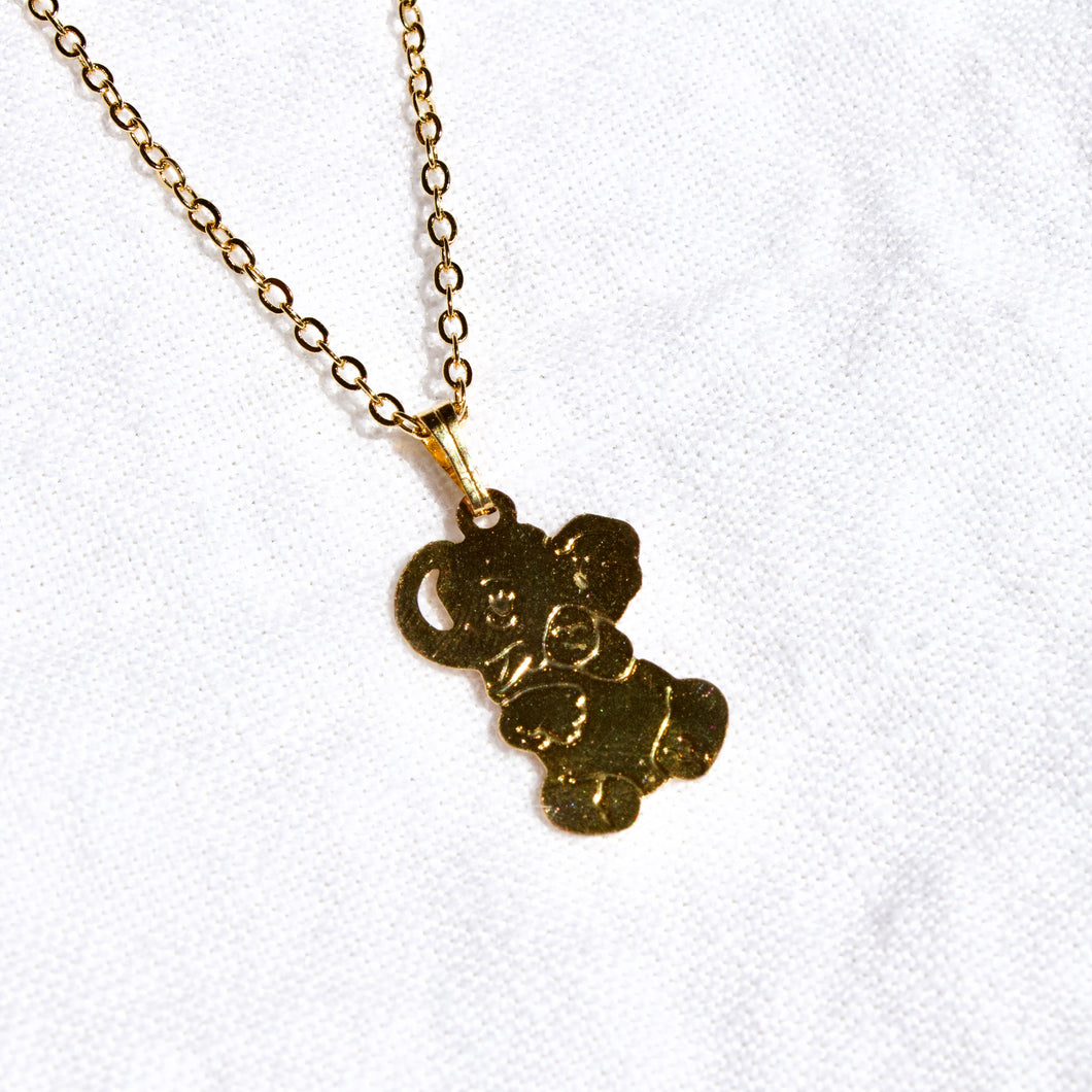 Vintage Gold Elephant Necklace