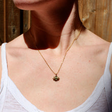 Load image into Gallery viewer, Emerald Evil Eye Necklace
